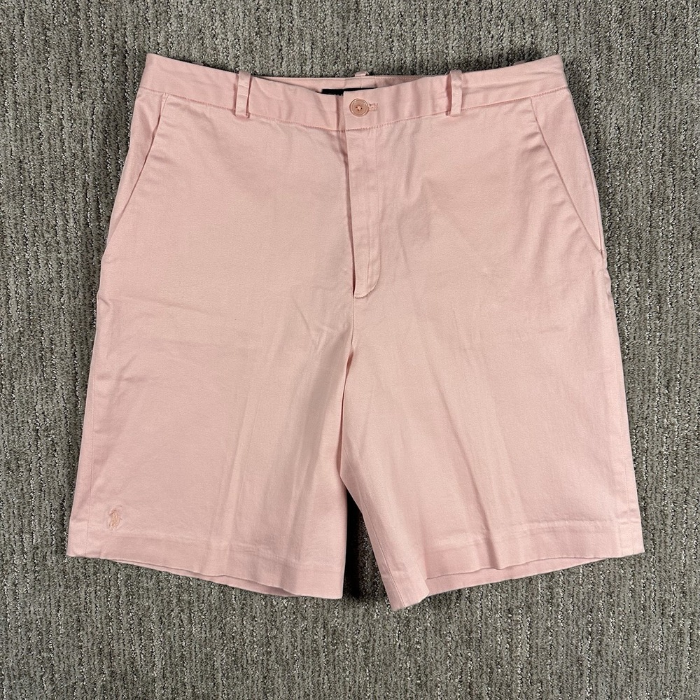 Ralph Lauren Polo Women's Pink Bermuda Shorts Size 10 Stretch Preppy Beach